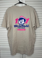 Baseball Lifestyle 101 Men's Size XL Beige Donuts & Dingers T-Shirt 2 SIded