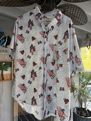 RSVLTS Macho Man Randy Savage Shirt Mens 3XL WWE Patriotic July 4th Hawaiian