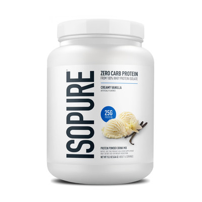 Isopure Zero Carb Whey Protein Isolate Powder Creamy Vanilla 25g 14 Servings