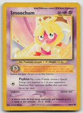 Pokemon Card Smoochum Common Neo Revelation 54/64