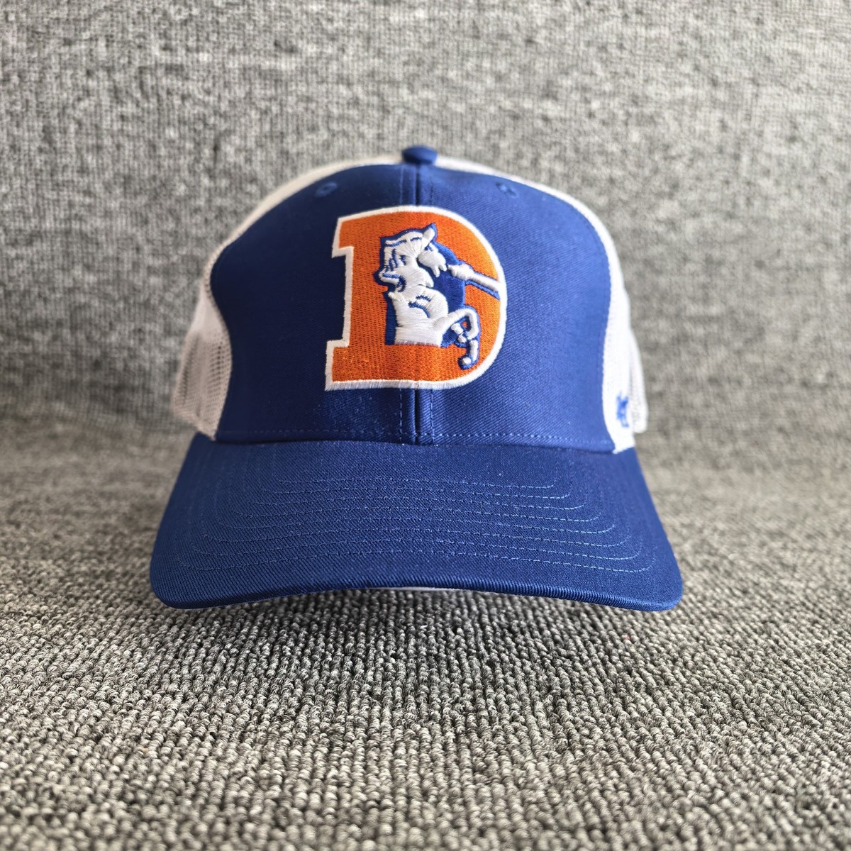 '47 Brand Denver Broncos NFL Trucker Cap Blue White Old Logo Snapback Hat