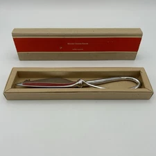 Vintage Red Envelope Cheese Knife Mouse Shaped Spreader Silverplate
