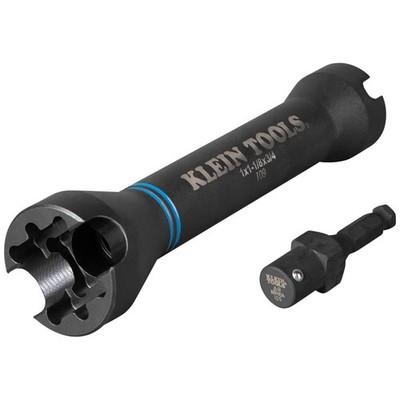 Klein Tools NRHD 5-In-1 Impact Socket, Features Three Square 7/16'' Drive Size 