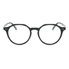 Round Horn Rim Blue Light Blocking Glasses Clear Lens Unisex Fashion
