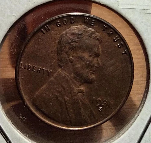1931-S Lincoln Cent. Penny. #4 MS+ RED/Brown