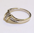 14k yellow & white gold .58ct VS1 G diamond cluster ring band 4.9g estate 11 — photo 3