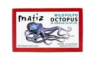 Matiz Pulpo Wild-Caught Spanish Octopus in Olive Oil 4 oz 2 Pack