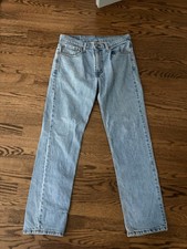 Levi's 517 32/32 Men's Straight Mid Rise Light Wash Denim Jeans excellent used