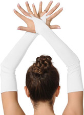 Adult Unisex Elbow Length Spandex Fingerless Long Gloves Costume Glove One Size