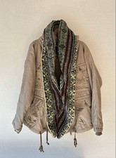 KAPITAL Ring Coat Twill Wool Boa Fleece Linen Cotton Piping Warm Lined Used