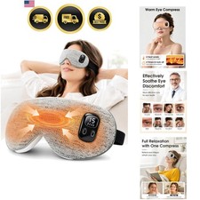 Heated Eye Mask, Cordless Warm Eye Compress for Dry Eyes Blepharitis Stye Tre...