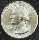 Uncirculated 1944-P Washington Quarter 25C silver