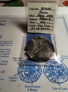 1640(41 Concepcion Shipwreck 8 reales Silver Potosi Mex.