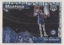 2019-20 Panini Mosaic Montage Fast Break Silver Prizm Ben Simmons #17 4v9