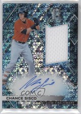 2018 Panini Chronicles Neon Blue Prizm 77/99 Chance Sisco #RJA-CS Auto 0b2