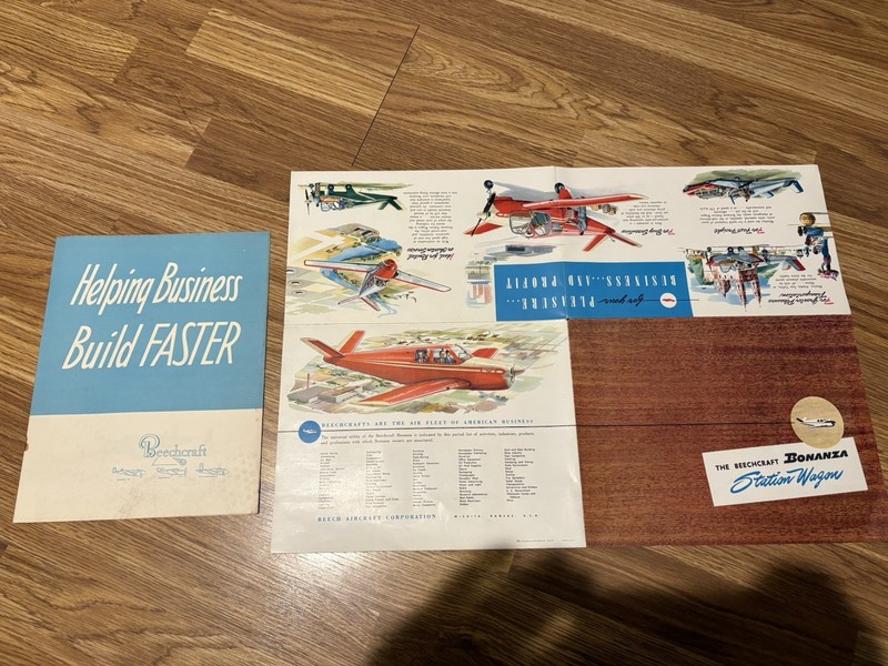 Original Vintage Beechcraft Aviation Ads