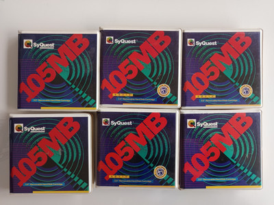 6 Stück Syquest 105MB Medien - SQ310