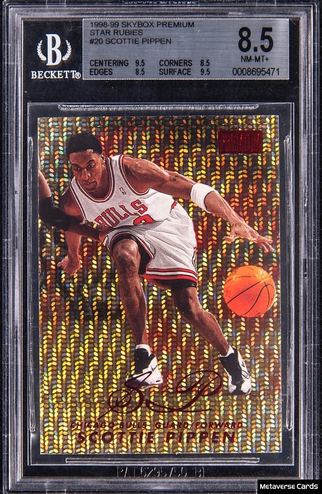 Scottie Pippen 1998 Skybox Premium Star Rubies /50 BGS 8.5 💥💎📈