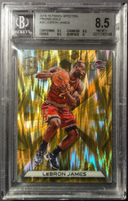 2015-16 Panini Spectra Lebron James 33 Prizms Gold 10/10 BGS 8.5 High Subs