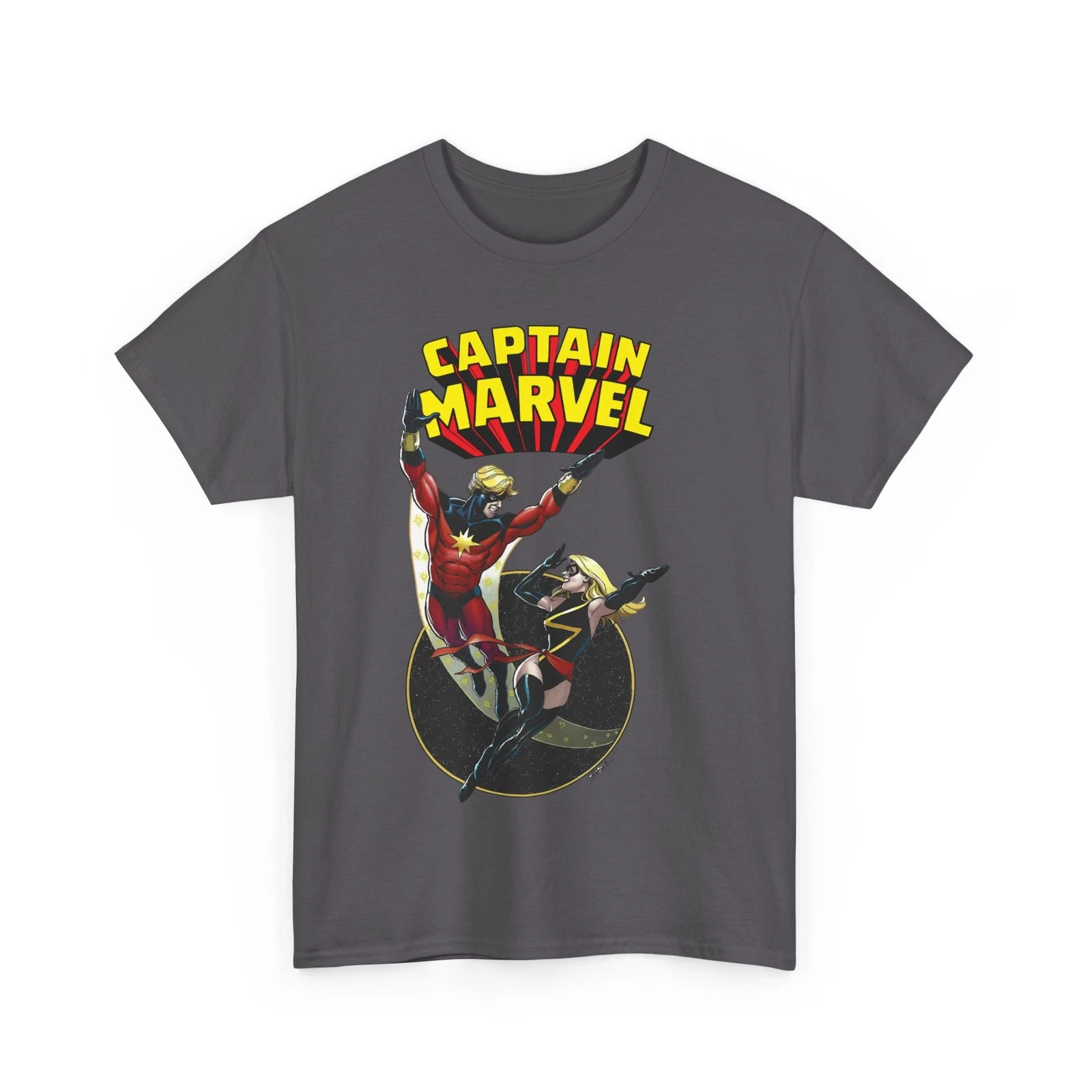 Captain Marvel T-Shirt - George Perez Art - Mar-Vell, Carol Danvers