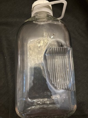 Glass Milk Jug Half Gallon  64 Oz With Lid And Handle