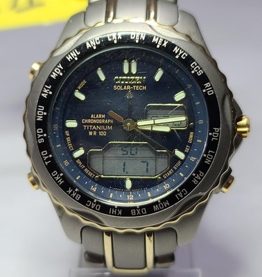C605 CITIZEN ECO-DRIVE TITANIUM CHRONO WATCH FOR MEN RTN-3-JC-7