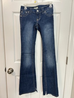 VTG 90s/y2k PARIS BLUES low rise bellbottom flare denim jeans Bratz 26x35 Sz 1