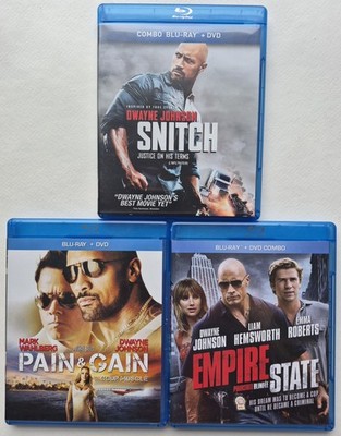 Dwayne Johnson 3-Movie Blu-ray + DVD Collection - Snitch, Pain & Gain, Empire...