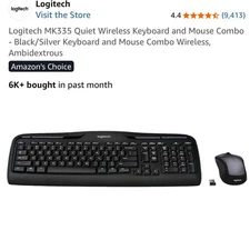 Logitech MK335 Wireless Keyboard and Mouse Combo Black/Silver New Sealed