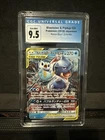 Blastoise & Piplup GX CGC 9.5 2019 Pokemon Sun Moon Remix Japanese Bout #016/064