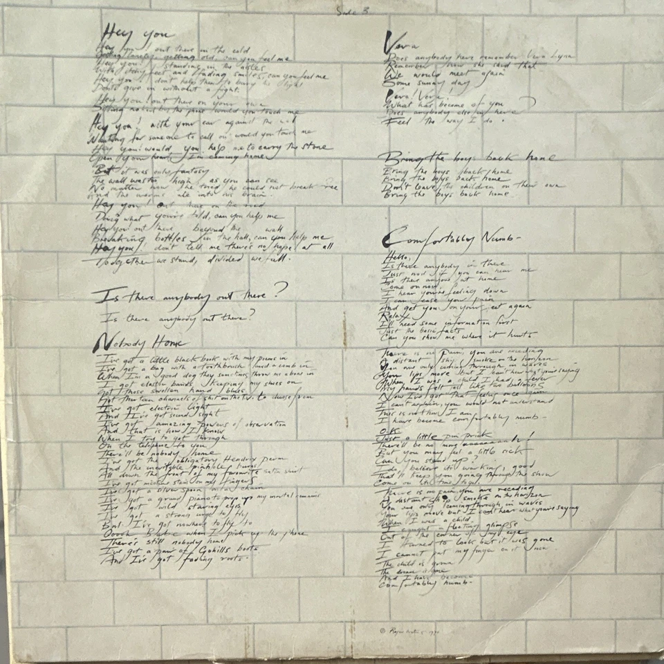 Pink Floyd The Wall LP, foto 4 di 5
