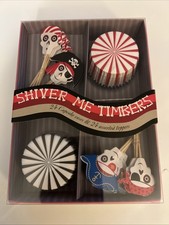 Meri Meri Shiver Me Timbers Pirates Cupcake Kit 24 Cases & 24 Asst Toppers NEW