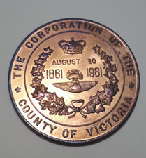 1961 COUNTY OF VICTORIA ONTARIO LINDSAY $1  CENTENNIAL DOLLAR