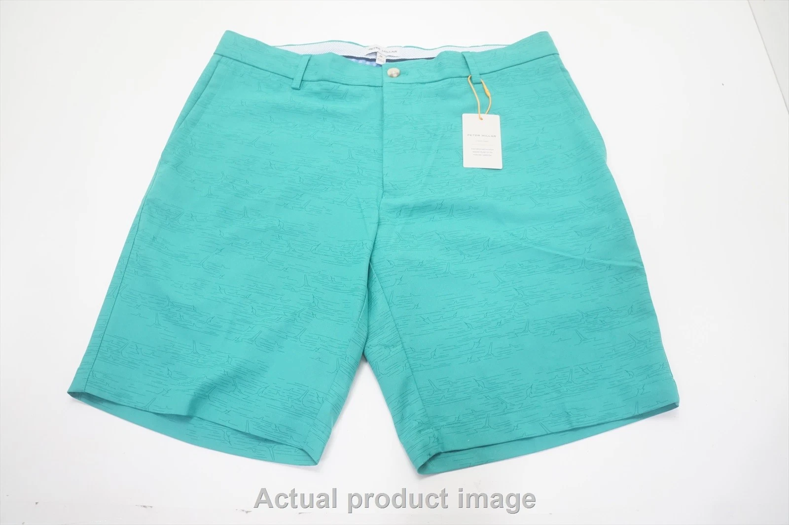 Peter Millar Salem Sport Fishing Shorts Size 34 BILLIARD 795B New