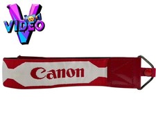  Near MINT CANON Red  White Carring Neck Shoulder Strap for SLR Camera JAPAN