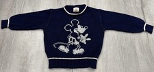 Vintage Mickey Mouse Sweater Boys 3T May Knitting Disney 100 Acrylic Knit