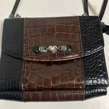 VTG Brighton Embossed Crocodile Crossbody Bag Purse Mini