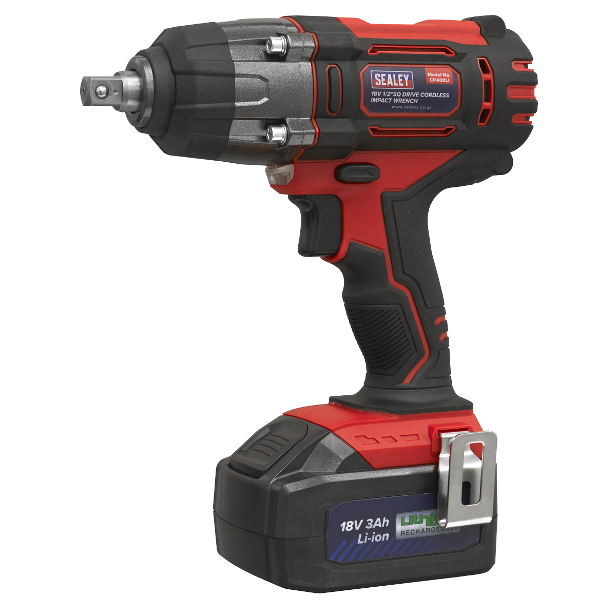 Sealey Red 18V 1/2" Sq Drive Cordless Impact Wrench - Image 10