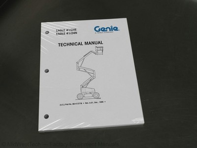 Terex Genie Eagle 41/24E, 41/24N Boom Lift Service Manual Repair Shop Book