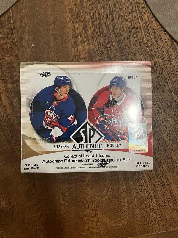 2025-26 Upper Deck SP Authentic Hockey Factory Sealed