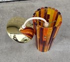 Vintage 1960’s MCM Moe Fiesta Yellow Orange Red Acrylic Pendent Hanging Light — photo 2