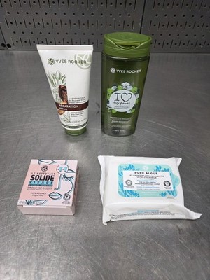 Yves Rocher set Shampoo, Repair Lotion, Solid face Cleaner, Makeup wipes
