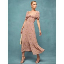 Reformation pink Cabernet maxi dress in Frances