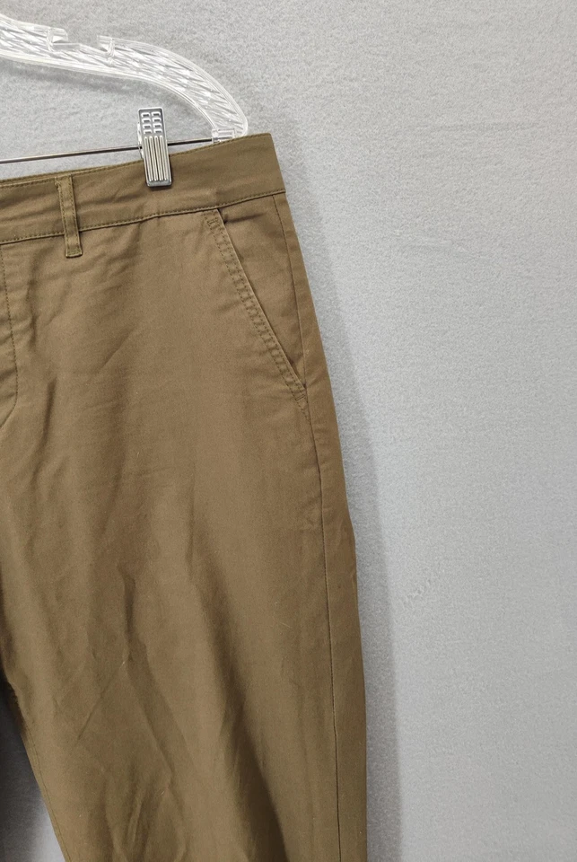 ASOS Pants Mens 33x34 Green Slim Fit Stretch Chino Casual Classic Flat Front - Image 3 of 4