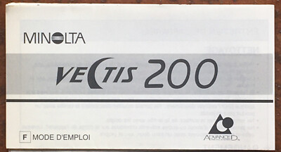 Minolta Vectis 200  - Mode d´Emploi 