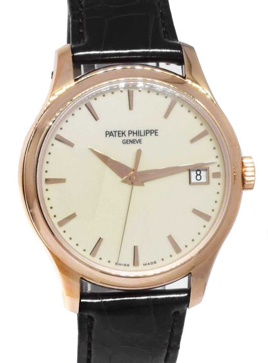 Patek Philippe Calatrava 18k Rose Gold Automatic Mens Watch Box