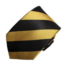 Men's gold and black super narrow woven tie width 1 1/2 inches