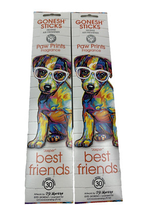(2) Gonesh Incense ''Jasper'' Air Freshener Paw Prints/ Perfect Pet 30 Stick Packs