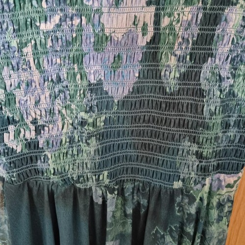 free people floral maxi chiffon dress part lined.Sz large but fits smaller bnwt - Picture 5 of 12