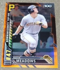 2016 Bowman Scouts Top 100 Orange Austin Meadows 25/25 Pittsburgh Pirates